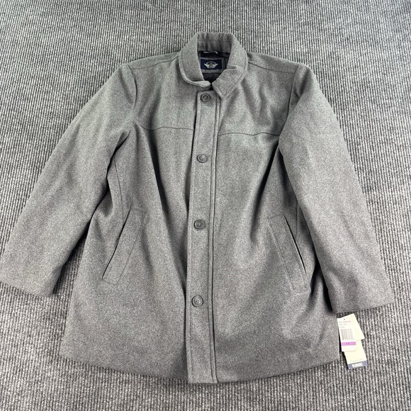 Dockers Other - NWT Dockers Coat Men XXL Gray Wool Blend Single Breasted Winter Jacket